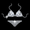 Diamond Studded Swimsuit