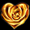 Golden Rose Heart