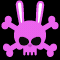 Pink Rabbit Skull