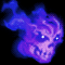 Flaming Purple Skull