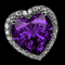 Amethyst Birthstone Heart